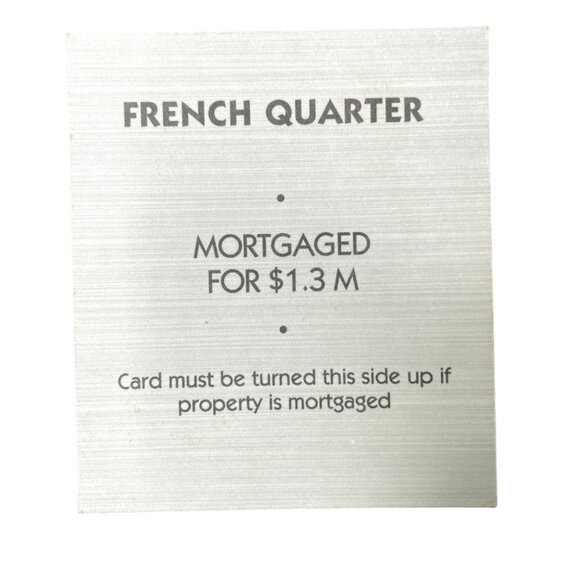 Monopoly Electronic Banking French Quarter Property u Title Deed Card Replacemen - Picture 2 of 2